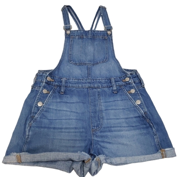 MADEWELL Adirondack Short Overalls in Denville Wash, Size S - Picture 7 of 15